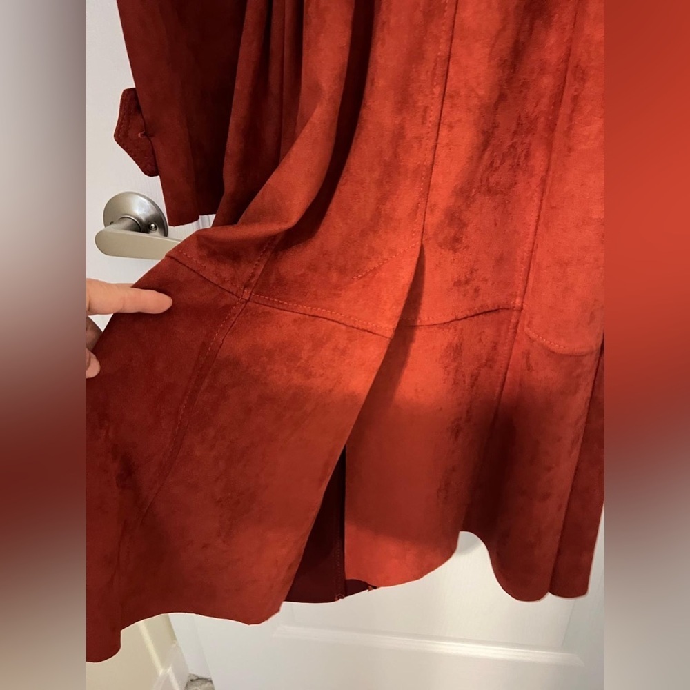 Sfera Collection Vibrant Orange Trench Coat - Picture 5 of 10